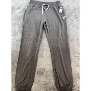 NWT Umbro Men's XL Joggers Gray Fleece Sweatpants Drawstring and Logo